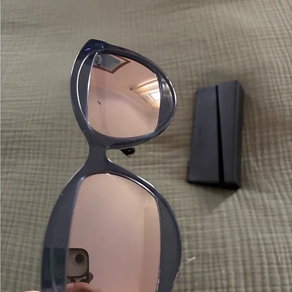 Dior Blue Cat-Eye Sunglasses with Brown Lenses - Picture 5 of 6